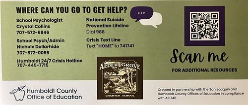 Mental Health Resources and scan me link